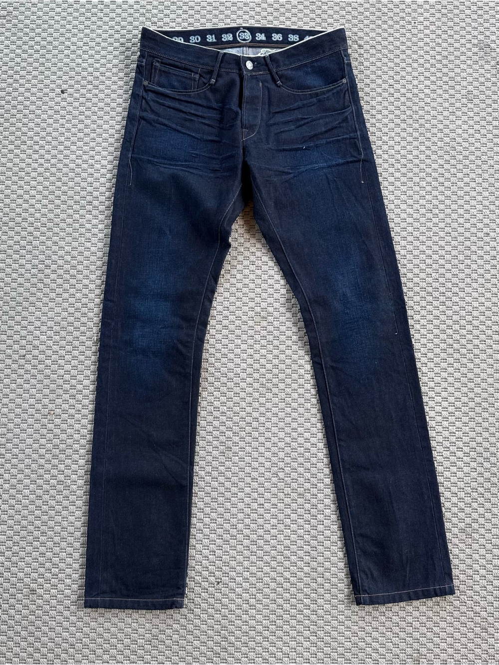 Earnest sewn selvedge denim skinny straight leg jeans size 33